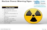 Nuclear power warning signs circles powerpoint ppt slides.