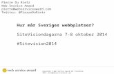 Web Service Award- SiteVisiondagarna 2014 - Hur mår Sveriges webbplatser 2014