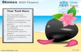Stones with flowers and rocks beach water powerpoint ppt slides.