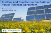 Drafting and Negotiating the Optimal Power Purchase Agreement