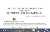 Dr. Nelson Javier Pulido Daza - ACCESO A LA INFORMACIÓN Publica: El Poder del Ciudadano.