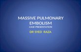 Massive pulmonary embolism case presentation