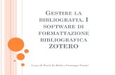 Zotero e i software di formattazione bibliografica