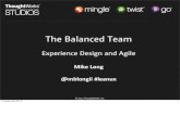Balanced Team: Experience Design and Agile