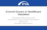 Current Issues in Healthcare Valuation