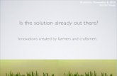 User innovation in agriculture
