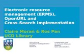 Implementing Serial Solutions ERMS, OpenURL and federatd search solutions t UCD
