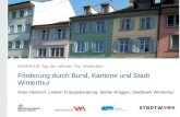 Förderung durch Bund, Kantone und Stadt Winterthur
