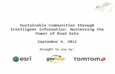 Sustainable Communities Through Intelligent Information: Harnessing the Power of Road Data