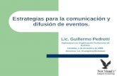 Estrategias para la comunicación y la difusión de eventos