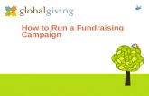 GlobalGiving - Running a Campaign