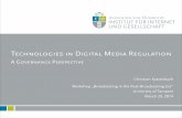 Technologies in Digital Media Regulation. A Governance Perspective.