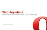 Web Anywhere: Mobile Optimisation With HTML5, CSS3, JavaScript