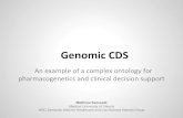 Genomic CDS: an example of a complex ontology for pharmacogenetics and clinical decision support