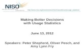 NISO Webinar: Making Better Decisions with Usage Statistics