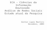 Resumo - Pesquisas Doutorado - Análise de Redes Sociais - 2009