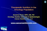 Therapeutic Nutrition In the Oncology Population
