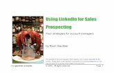 Using Linked In For Sales Prospecting - 4 Strategies For Account Managers