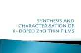 Synthesis and characterisation of k doped zno 1