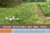 Height adjustable bee bowltraps