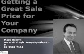 Getting a Great Sale Price for Your Company