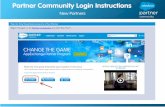 Partner Community Login Instructions - New Partners