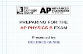 Taking the ap physics b exam