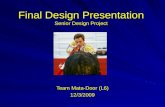 Senior Design Project Final Presentation