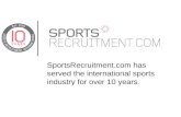Sportsrecruitment.com presentation for 2011 Sports Industry Awards