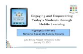 Engaging and Empowering Today’s Student’s through Mobile Learning