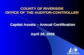 Capital Assets - Annual Certification