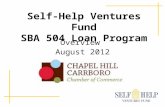 Presentation by Charlie Cleary from Self Help Ventures Fund on 504 Loans