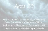 Acts Chapter 23, Ananias, Sadducees Pharisees, Separation Of Church And State, Taking An Oath