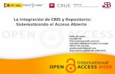 CRIS and Institutional Repository Integration: Standardising Open Access