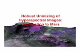 ROBUST UNMIXING OF HYPERSPECTRAL IMAGES: APPLICATION TO MARS