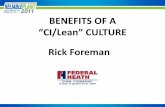 Benefits of a CI/Lean Culture