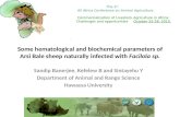 Some hematological and biochemical parameters of Arsi Bale sheep naturally infected with Facilola sp.