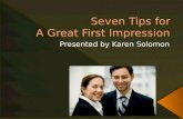 7 Tips for a Great First Impression