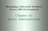 Chapter10     Server  Administration