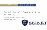 Social Media's Impact on Pre-Screening