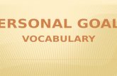Personal goals 8. sınıf 11. ünite kelime sunusu