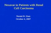 Nexavar in Patients with Renal Cell Carcinoma
