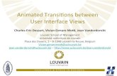 Animated transitions across UI views