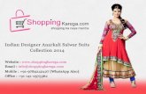 Indian Designer Anarkali Salwar Suit Collection 2014