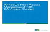 Windows Host Access Management with CA Access Control