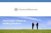 Advanced Resources - The Premier Choice in Staffing