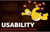 Lean Usability Testing