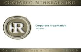 Romarco Minerals - Corporate Presentation MAY 2011