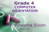 Grade 4 computer orientation