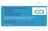 Africa projects Partners for Innovation BSc students International Cooperation Liege